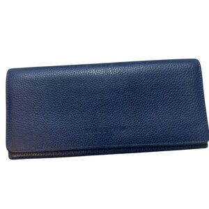 Navy Blue Leather Wallet